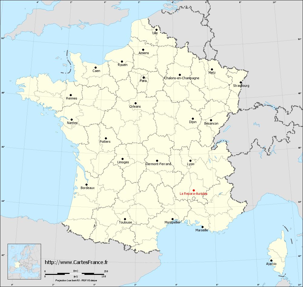 Carte administrative de La Répara-Auriples